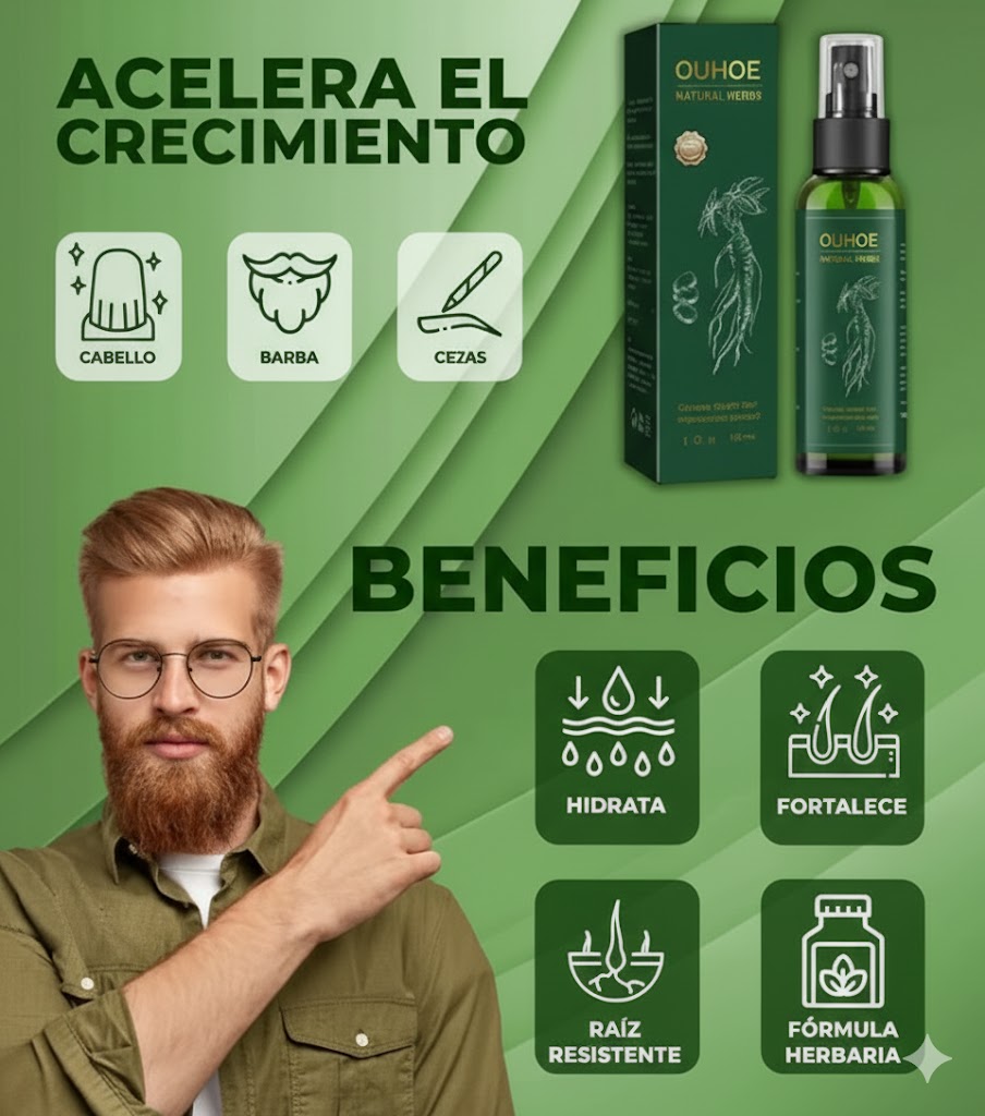 Ouhoe - Tu elixir mágico para el Crecimiento del cabello y control de caída ⭐⭐⭐⭐⭐
